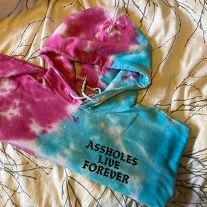 ALF Tie Dye Cropped Hoodie